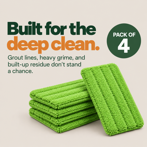 Orange Kleen - Deep Clean Green Mop Pads 4 Pack