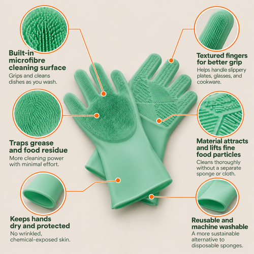 Orange Kleen - Magic Gloves Dishwashing Companion